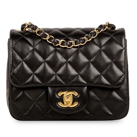 chanel as1786|Mini classic handbag, Lambskin, black — Fashion .